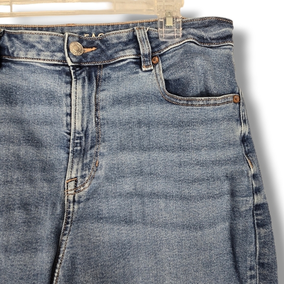 American Eagle High Rise Mom Jean Relaxed Fit Tapered 29" L Size 14 Long 14L - Picture 7 of 13
